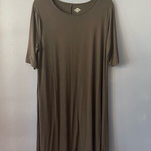 Casual Black Midi Dress